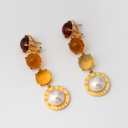 Brincos de pérolas Majorica Murano 12mm